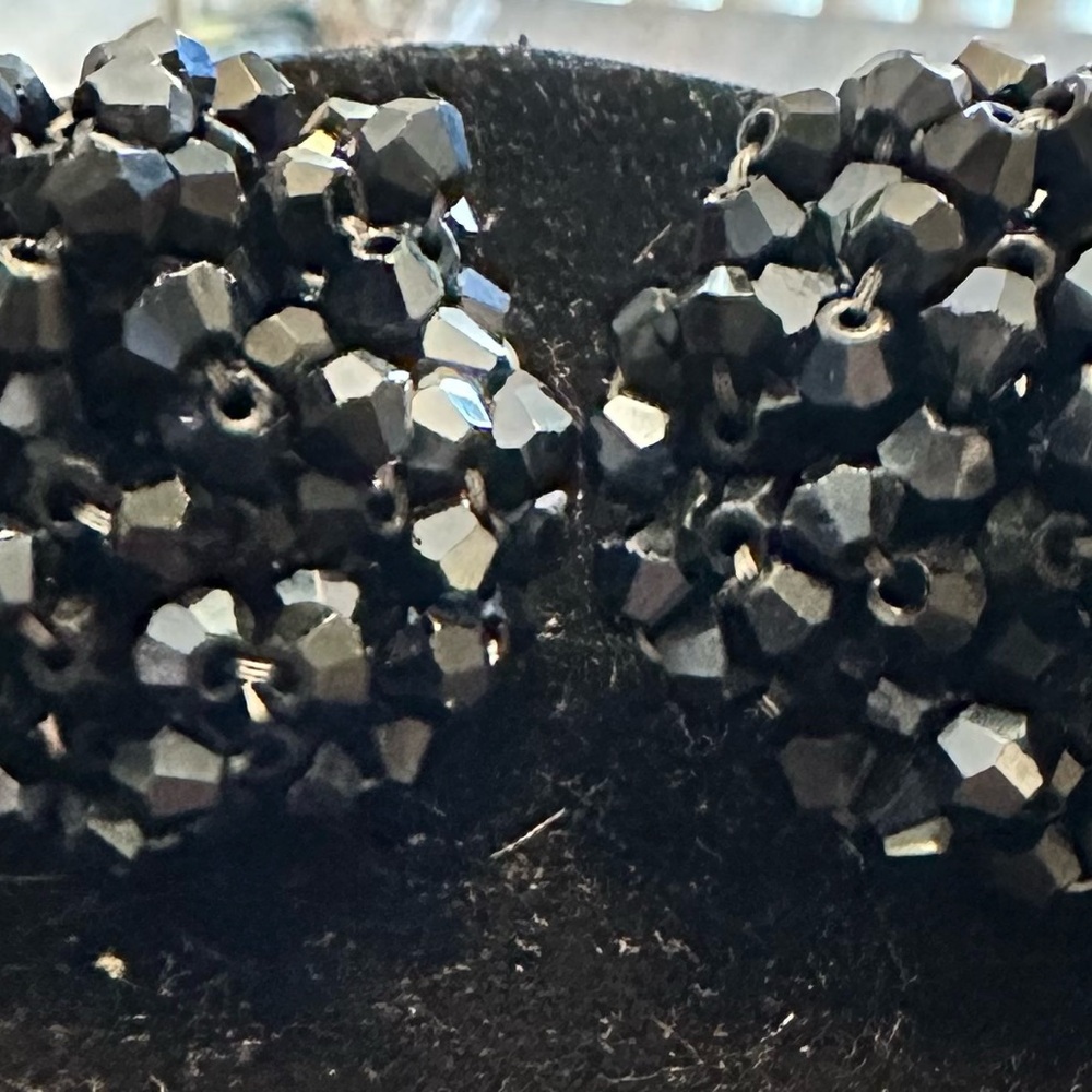 Sassy Jones “Malia” Glass Studs - Black